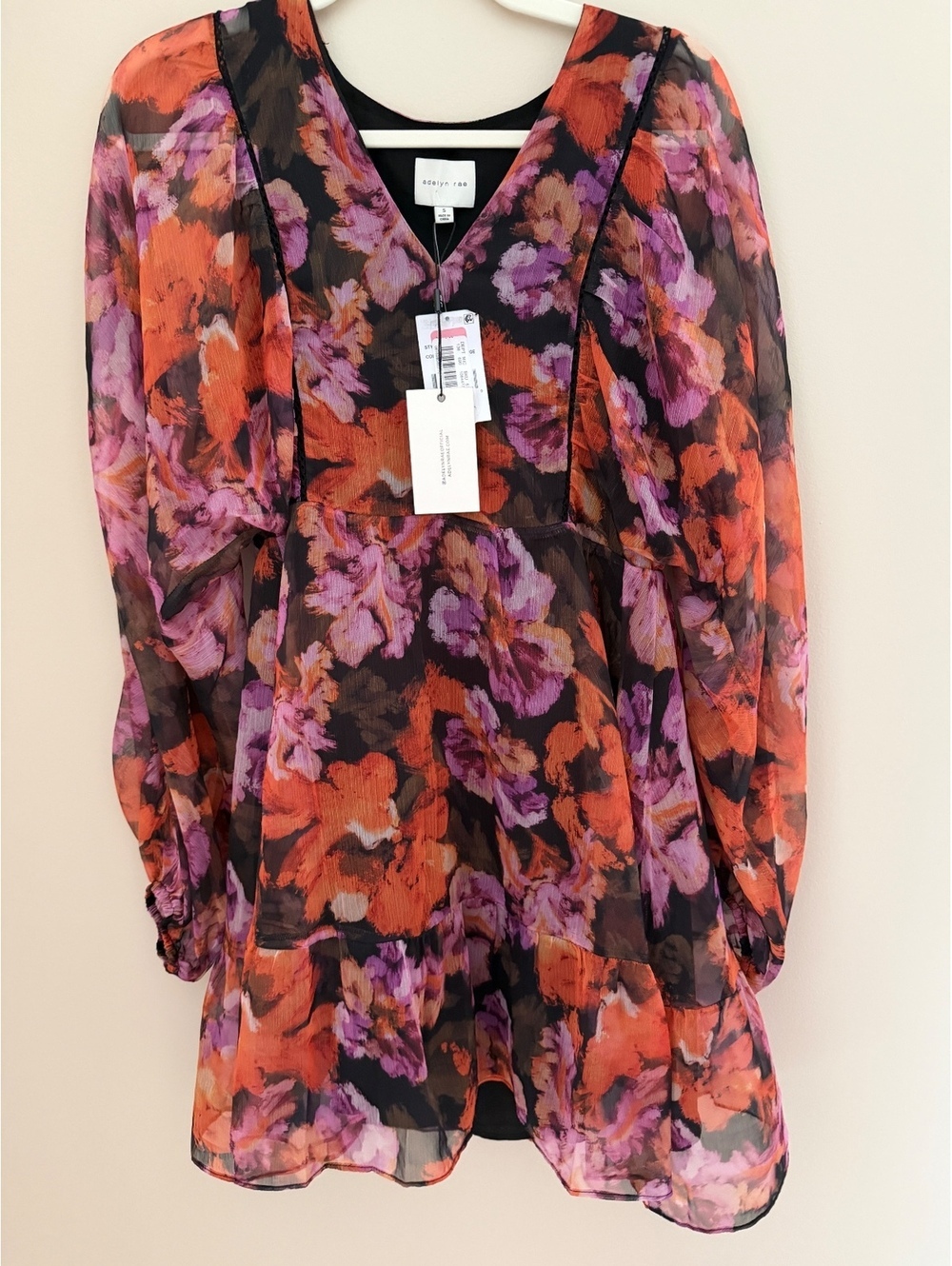 S Adelyn Rae dress, NWT, floral, lined